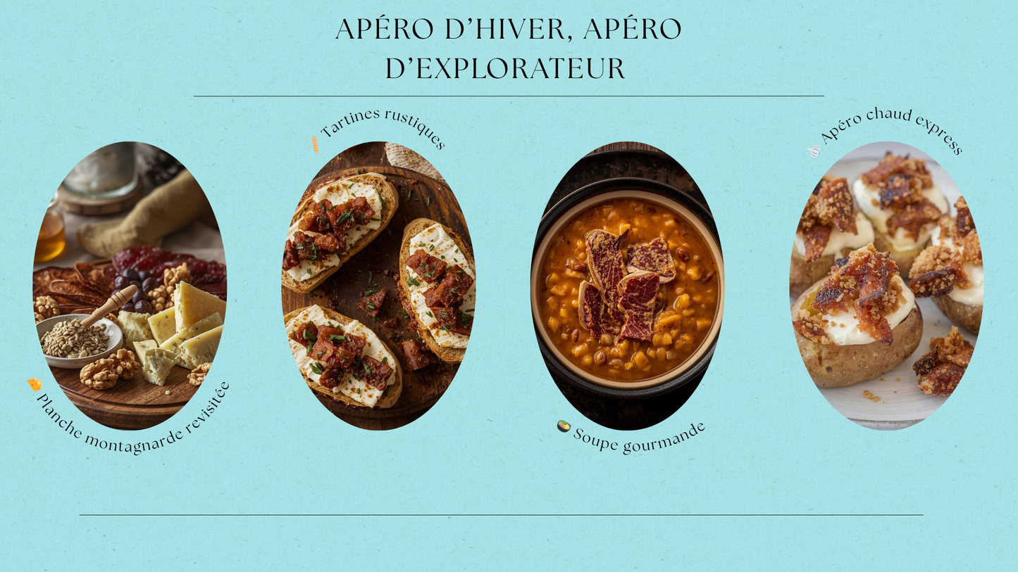Apéro d’hiver, apéro d’explorateur ❄️🍖