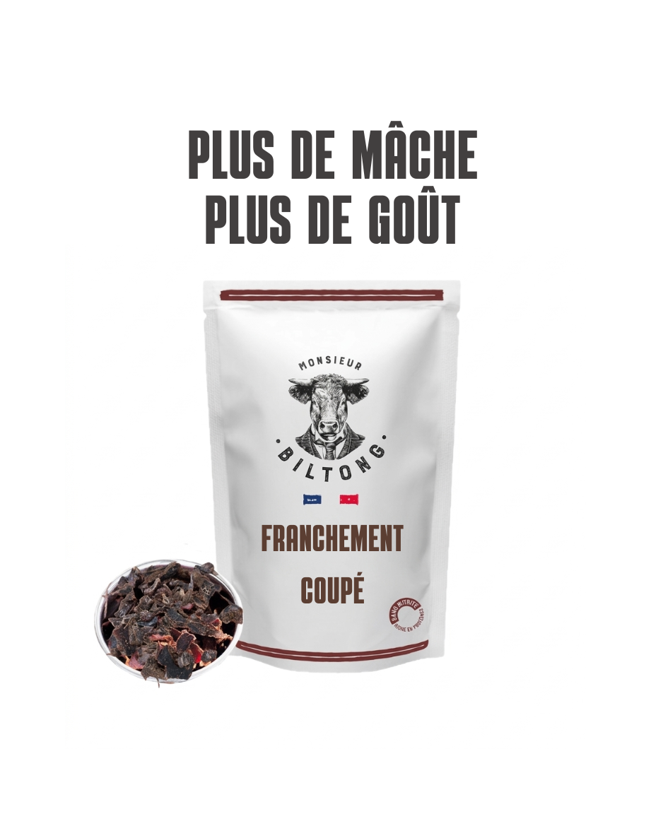 
                  
                    Biltong édition franchement coupé
                  
                