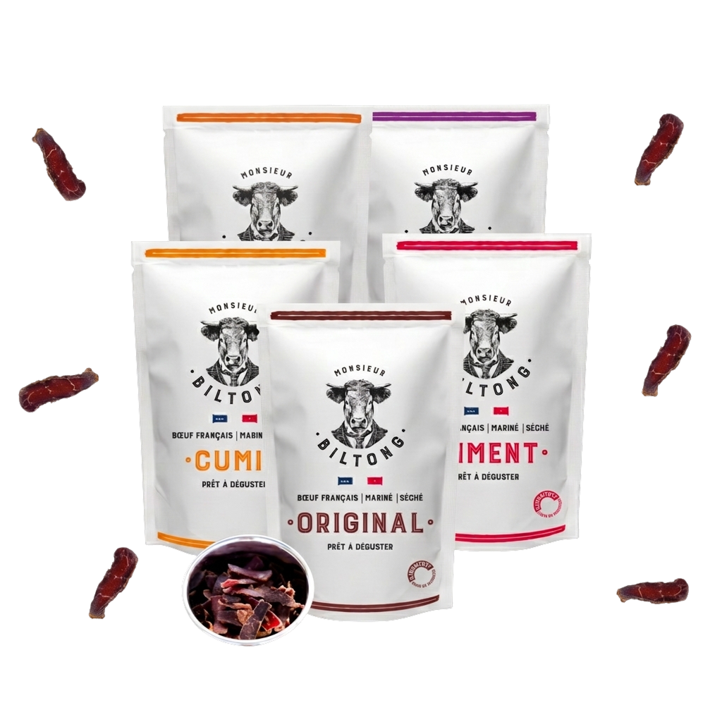 
                  
                    Pack découverte du biltong avec 5 saveurs
                  
                